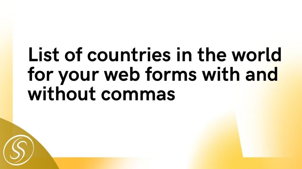 list-of-countries-in-the-world-for-your-web-forms-with-and-without