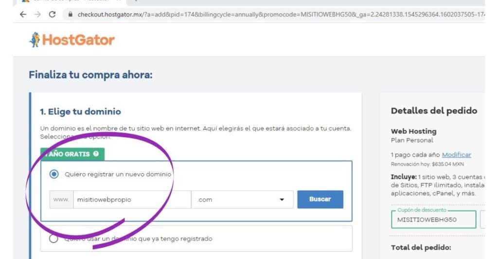 19 pasos para Crear sitio web desde cero, sin saber programar 8 Elegir un nombre de dominio para crear mi sitio web