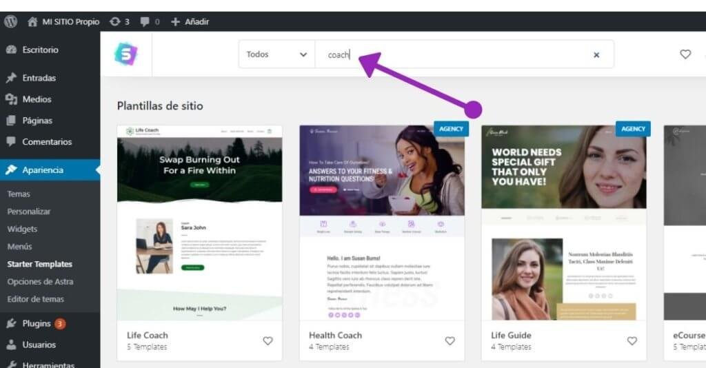 19 pasos para Crear sitio web desde cero, sin saber programar 44 Los demos de starter templates