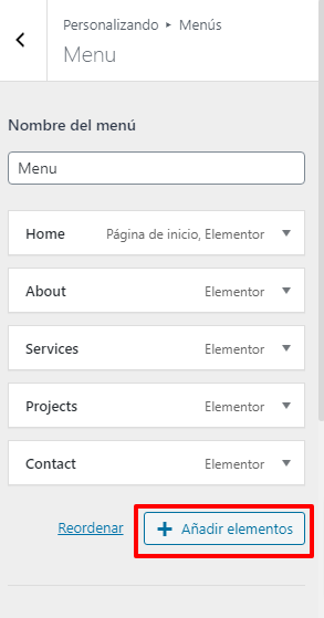 Crear un sitio web por tu cuenta propia 51 Agregar un elemento en el menu