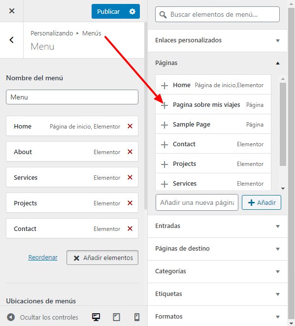 Crear un sitio web por tu cuenta propia 52 Anadir una pagina en el menu