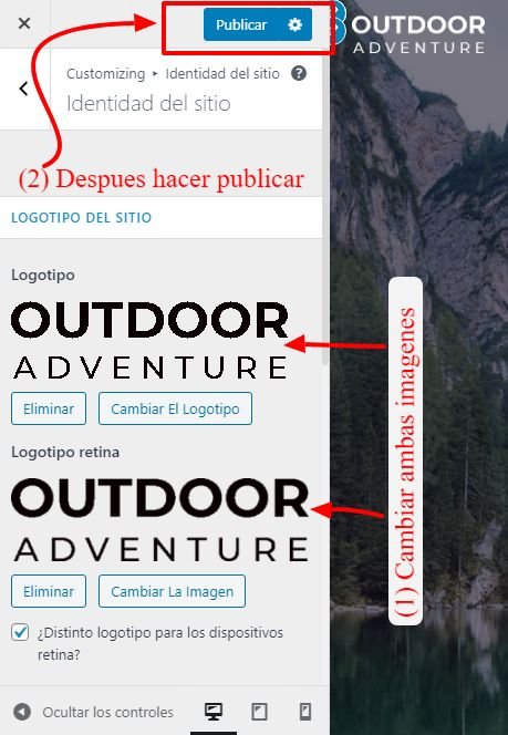 Crear un sitio web por tu cuenta propia 46 Cambiar el logotipo de tu sitio web