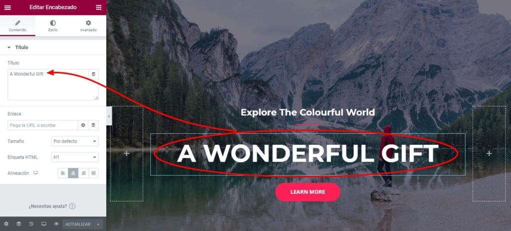 Crear un sitio web por tu cuenta propia 44 Editar los elemnetos del sitio en elementor