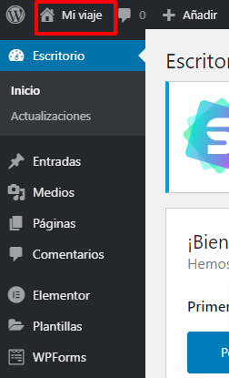 Crear un sitio web por tu cuenta propia 39 Hacer clic en el nombre del sito dentro el escritorio para ver su vista general