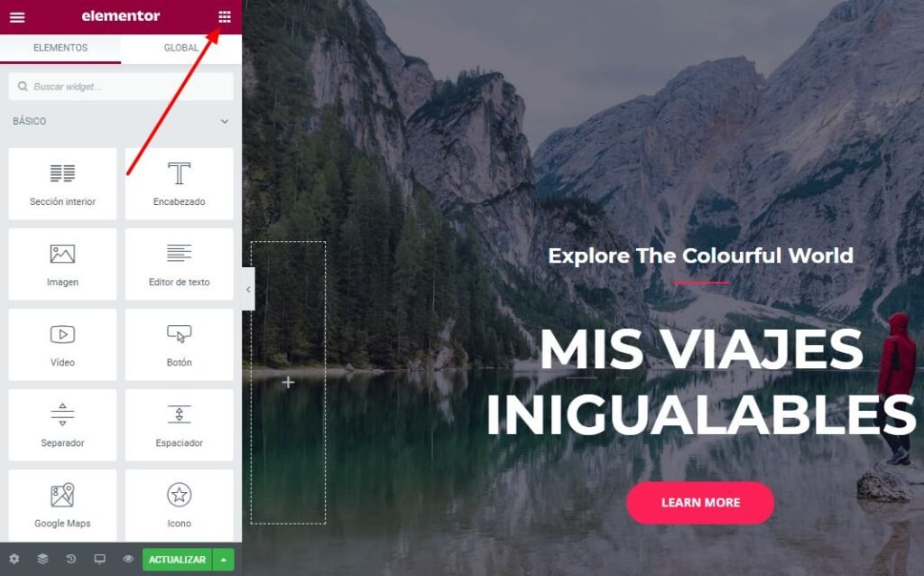 Crear un sitio web por tu cuenta propia 45 Rastrear elementos en elementor