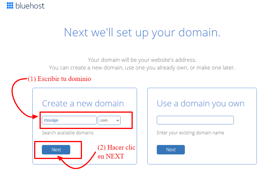 Crear un sitio web por tu cuenta propia 5 Verificar si tu dominio está disoponible