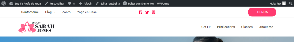 Crear un sitio web profesional para entrenador personal 38 Doble menu en la navegacion de la cabecera en Wordpress