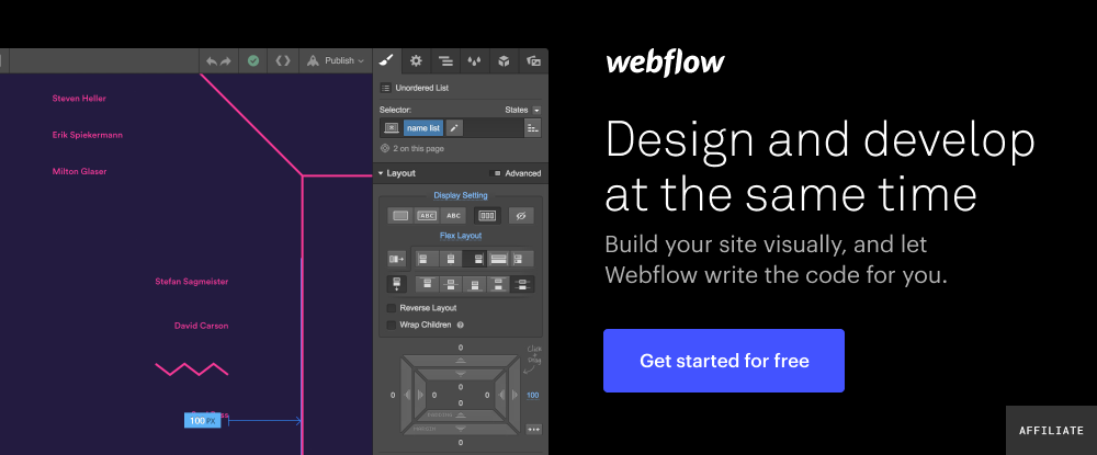 Lista definitiva de los mejores Programas Para Crear Páginas Web en 2024 ¿y cuál debes elegir? 2 WebflowBannerDesignDevelop1000x415 1