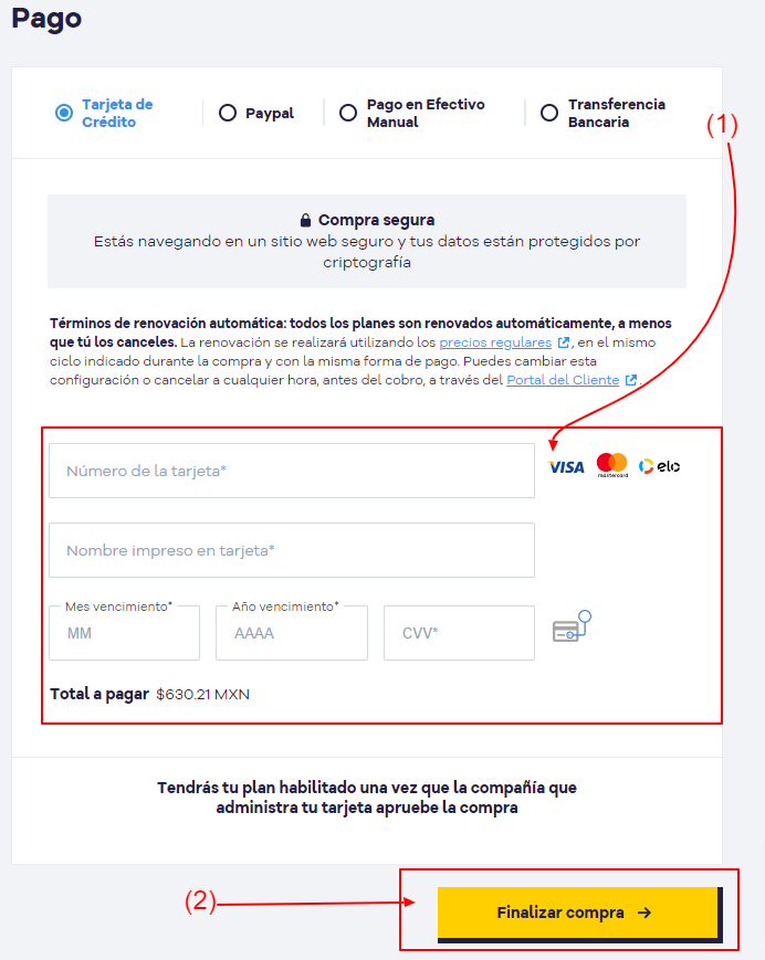 ¿Cómo comprar el plan Emprendedor Hostgator en 2025? 12 Checkout HostGator 2