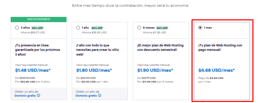 ¿Cómo ver los precios de los planes del hosting hostgator latam? y diferentes formas de contratación 3 precios de los planes del hosting hostgator latam por contratación por mes