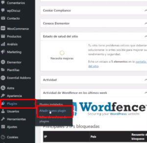 Mejorar la velocidad de WordPress en 3 pasos 5 Agregar nuevo plugin en wordpress