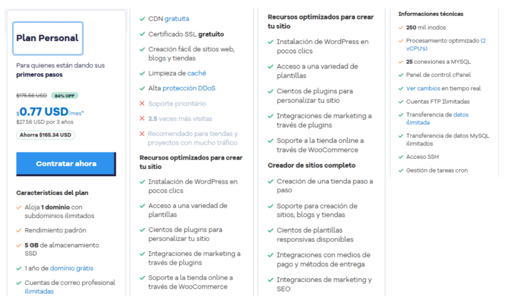 Descuentos Exclusivos en HostGator Español: Ahorra a lo Grande 5 Descuentos exclusivos en HostGator español en el Plan personal